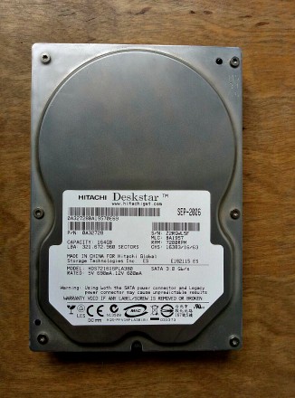 Продам жесткий диск HDD Hitachi Dekstar на 164 gb. Диск в отличном состоянии.Сня. . фото 3
