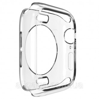 Чехол TPU прозрачный 360 для Apple Watch 38mm (Прозрачный). . фото 6