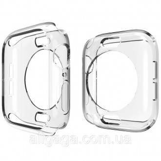 Чехол TPU прозрачный 360 для Apple Watch 38mm (Прозрачный). . фото 3