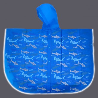 Дождевик-пончо с капюшоном детский предназначен для защиты одежды ребенка от про. . фото 3