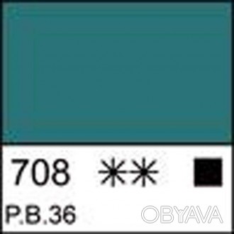 Краска масляная МАСТЕР-КЛАСС хром-кобальт сине-зелёный, 46мл ЗХК. . фото 1