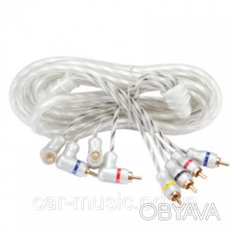Межблочный 4RCA-4RCA кабель, медно-алюминиевый проводник, витая пара, прямые/угл. . фото 1