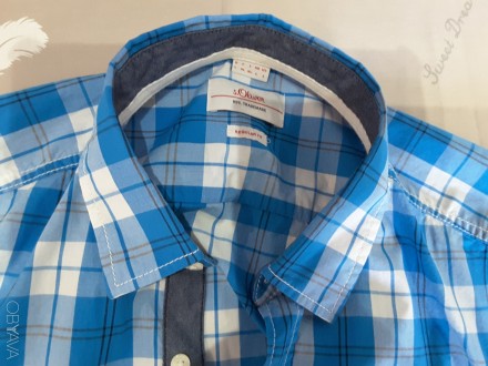 Новая мужская рубашка с короткими рукавами немецкого бренда S.Oliver для стильно. . фото 10