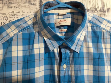 Новая мужская рубашка с короткими рукавами немецкого бренда S.Oliver для стильно. . фото 6