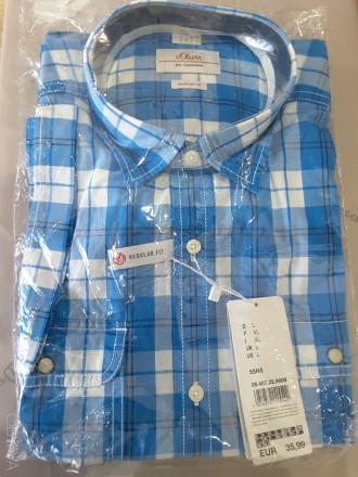 Новая мужская рубашка с короткими рукавами немецкого бренда S.Oliver для стильно. . фото 4