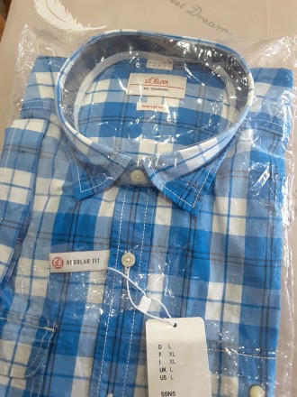 Новая мужская рубашка с короткими рукавами немецкого бренда S.Oliver для стильно. . фото 3