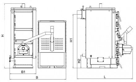 Твердотопливный котел с автоматизированной подачей топлива KRONAS PK спроектиров. . фото 4