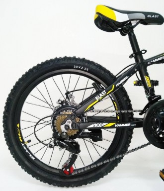 Горный подростковый велосипед Модель S300 BLAST NEW черно желтый 20 дюймов рама . . фото 6