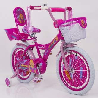 
Детский двухколесный велосипед для девочки с корзинкой BEAUTY
Велосипед оснащен. . фото 2