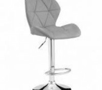 Высокий барный стул, хромированное металлическое основание с подножкой, поворачи. . фото 2