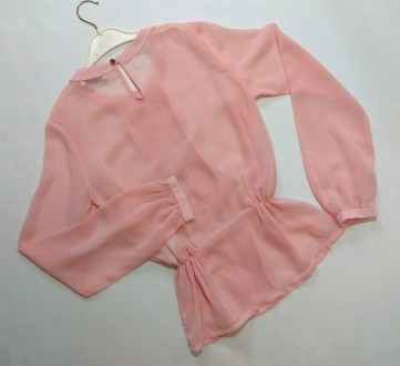 Легкая розовая блуза от голландского бренда SuperTrash для девочки в размере 14(. . фото 3