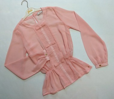 Легкая розовая блуза от голландского бренда SuperTrash для девочки в размере 14(. . фото 2