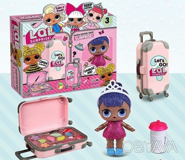 Внутри стильного розового чемоданчика вас ждут множество сюрпризов и одна из кук. . фото 1