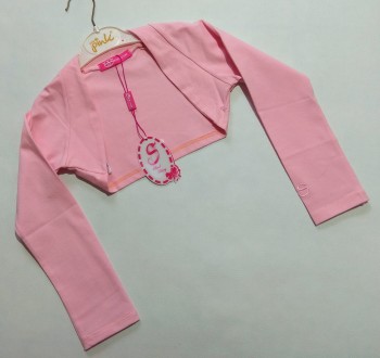 Светло-розовое однотонное болеро от итальянского бренда Sarah Chole для девочки . . фото 2