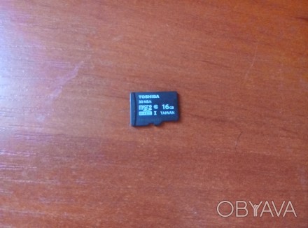 Недорого продам флешку Micro SD 16 Gb TOSHIBA..Флешка долго лежала без надобност. . фото 1