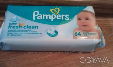Влажные салфетки Pampers Baby Fresh Clean для надежного и бережного очищения кож. . фото 1