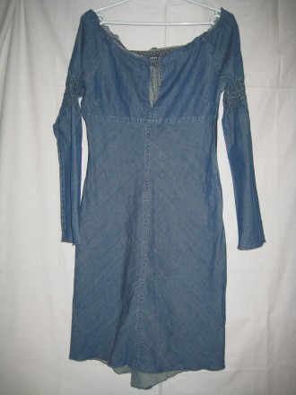 платье MEXX, нежный джинс, с длинным рукавом. Длина 95 см.. . фото 2