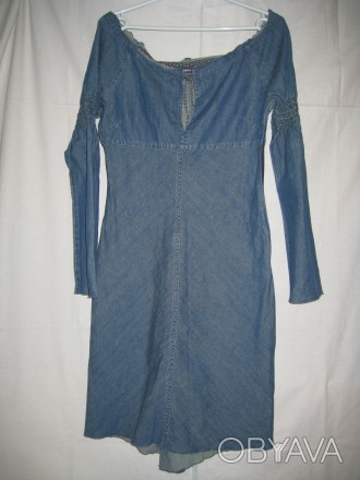 платье MEXX, нежный джинс, с длинным рукавом. Длина 95 см.. . фото 1