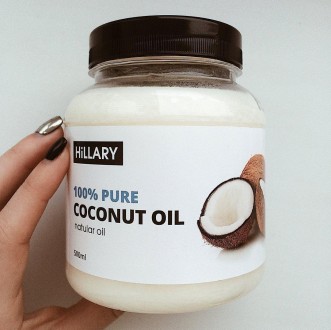  
Кокосовое масло рафинированное Hillary Premium Quality Coconut Oil 500 мл, 100. . фото 3