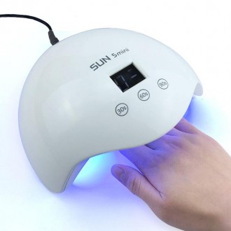  Сушилка для ногтей Sun 5 Mini New, UV LED гибридная лампа для сушки гель-лака, . . фото 3