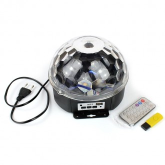  
 Светодиодный диско-шар Led Magic Ball Light подойдет для домашних праздников . . фото 3