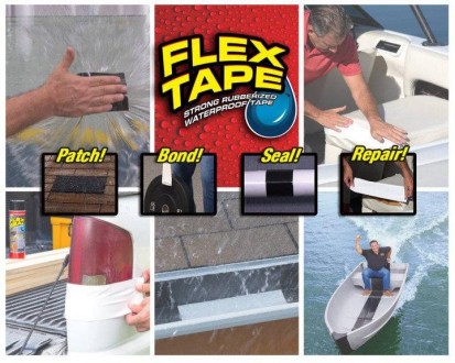 Flex Tape - сверхпрочная водонепроницаемая клейкая лента скотч. Это сверхпрочная. . фото 5
