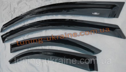 Дефлекторы боковых окон (ветровики) HIC для Mitsubishi Outlander XL 2012-14. Вып. . фото 3