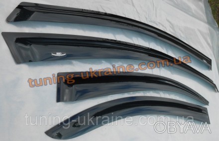 Дефлекторы боковых окон (ветровики) HIC для Mitsubishi Outlander XL 2012-14. Вып. . фото 1