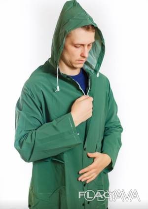 Куртка ПВХ, влагозащищенный дождевик с капюшоном. Предназначена для защиты от до. . фото 1