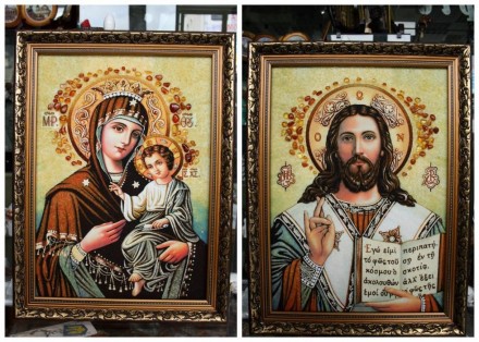 Продається тільки парою. Ісус та Марія з немовлям.

Неперевершена ручна робота. . фото 2