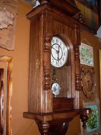 Годинник настінний, ручна робота. Виготовлений з якісного натурального дерева. Д. . фото 6