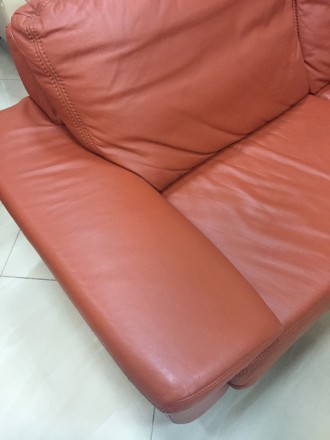 Кожаный угловой диван "Redford" терракотового цвета, в превосходном состоянии. М. . фото 7
