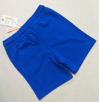 Синие однотонные шорты от итальянского бренда Fagottino для мальчика в размере 9. . фото 3