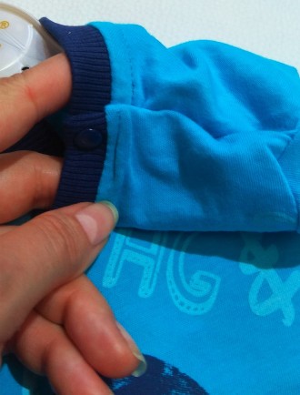 Сине-голубой комплект с принтом Микки от итальянского бренда Fagottino для мальч. . фото 5