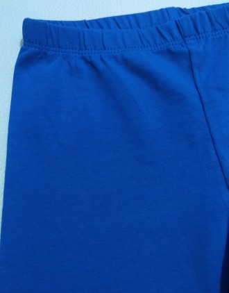 Синие однотонные штанишки для мальчика от итальянского бренда OVS в размере 6-9 . . фото 3