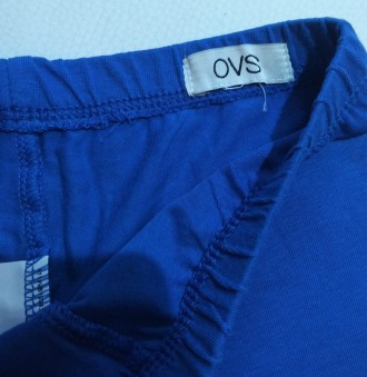 Синие однотонные штанишки для мальчика от итальянского бренда OVS в размере 6-9 . . фото 4