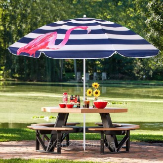 Пляжный зонт от польского бренда Springos защитит от прямых солнечных лучей во в. . фото 8