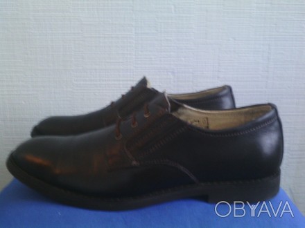 Кожаные туфли фирмы Mida
Б/у сентябрь-октябрь (стали малы),  
состояние отличн. . фото 1