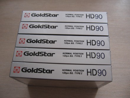 Кассета GoldStar HD90, запечатанная, в наличии 5 штук и коробка.. . фото 5