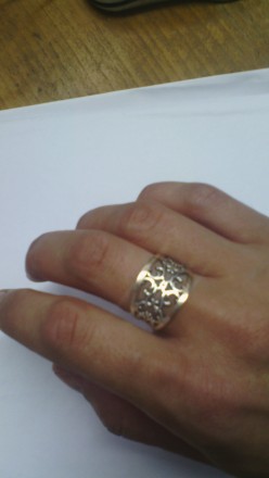 Срібний перстень із золотими пластинками, в арабському стилі, дуже гарний.. . фото 7