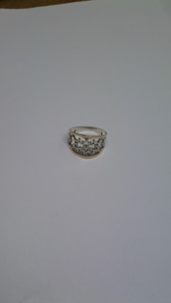 Срібний перстень із золотими пластинками, в арабському стилі, дуже гарний.. . фото 2