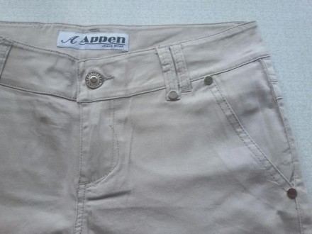 Продам классические шорты Appen jeans wear короткие, цвет светлый бежевый. 
Сос. . фото 5