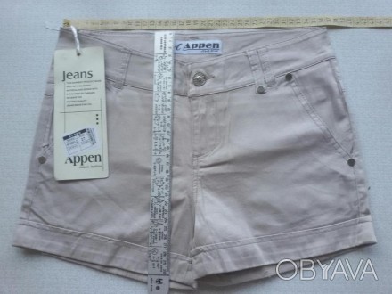Продам классические шорты Appen jeans wear короткие, цвет светлый бежевый. 
Сос. . фото 1