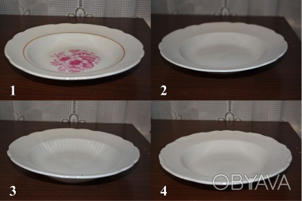 Фото 1 тарелка суповая большая, диаметр 24 см, высота 4,5 см – 10 шт. по 15 грн;. . фото 1