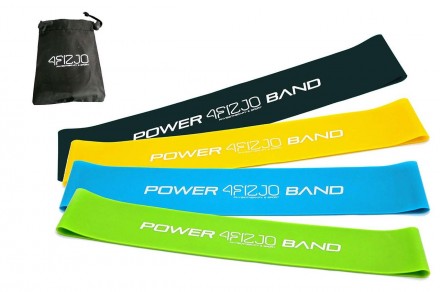 Набор фитнес резинок 4FIZJO Mini Power Band для тренировок 4 шт., эспандер ленто. . фото 2