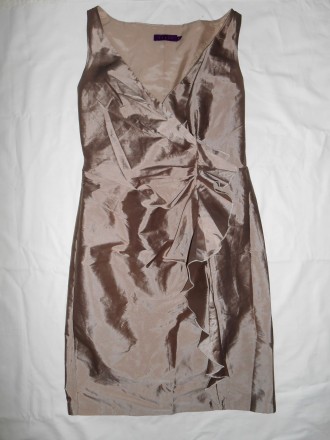 Коктейльное  приталенное летнее платье  Debut Румыния.
Платье из ткани с шелков. . фото 4