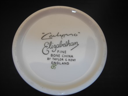 Винтажные чашка и блюдце  «Calypso Elizabethan» из костяного фарфора (fine bone . . фото 11