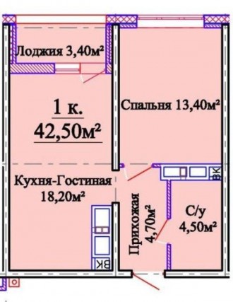 Продам 1-но комнатную квартиру в новом доме на охраняемой территории. Спецпроект. Киевский. фото 2