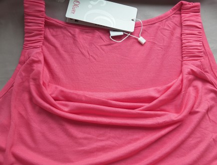 Ультрамодная маечка от немецкого бренда S.Oliver розового цвета ( реально цвет п. . фото 5