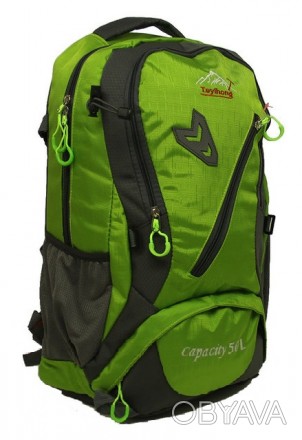 Туристический рюкзак изготовлен из качественного материала - полиэстера с влагоо. . фото 1